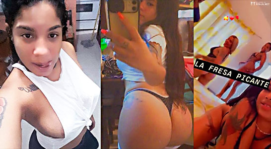 Dominicana La Shanthal Con La Fresita Y 2 Lesbianas Mas En Calor