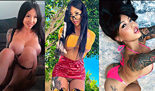 Intimate porn video of the Asian with big breasts Kiara Moon
