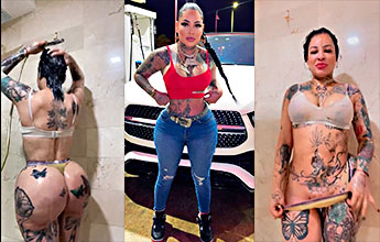 Mami Jordan Lavándose La Creta En Su Baño Con Muchas Ganas