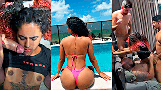 Naomi Cooper leaks a porn video fucking 3 guys in the ass