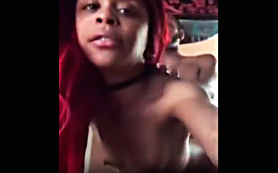 Redhead lets him record with the cell phone while they fuck