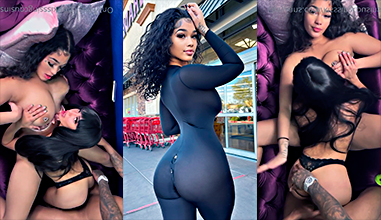 The busty Alexis forms a very hot threesome with a friend