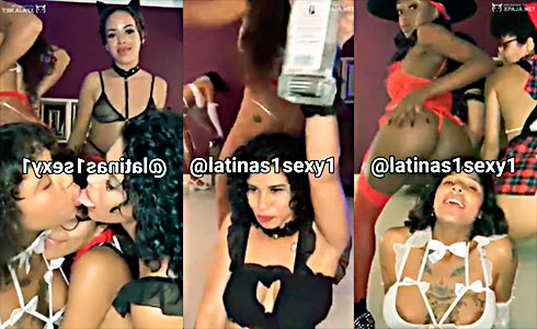 Dominicana Tokischa Con 6 Lesbianas En La Fiesta De Halloween