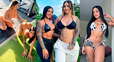 Valeria Castañeda Y Tiana Rouse Video Porno Lésbico En El Gym ️‍♀️