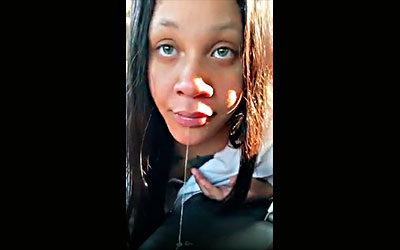 little green-eyed girl is very veteran swallowing cock