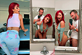 porn video of Nala Ray fucking in a public bathroom